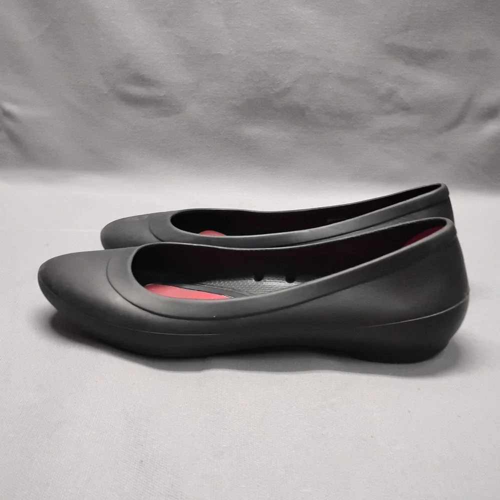 Crocs Womens Sienna Flat Black Comfort Ballet Shoes Size 8